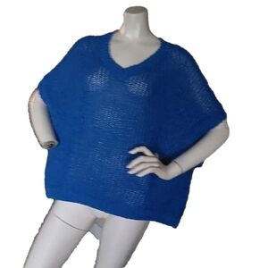 TOMMY BAHAMA WOMEN'S MESH BLUE TOP SIZE‎ MEDIUM